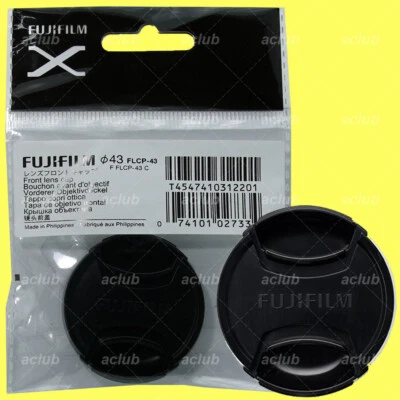 Fujifilm FLCP-43 Front Lens Cap 43mm Lens Dust Cover Protector - Image 1 of 2