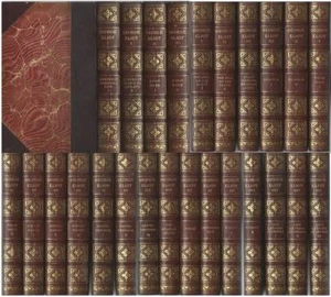 25 Volumes Writings of George Eliot Leather Set 1907-08 Works - Picture 1 of 1