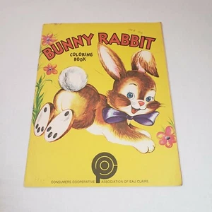 VTG Bunny Rabbit Coloring Book Consumer Coop Eau Claire Holiday Pub.1975 USED - Picture 1 of 12