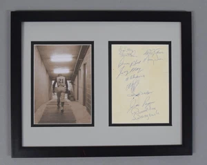 ROBERTO CLEMENTE + MAZ SIGNED AUTO AUTOGRAPH PIRATES TEAM SHEET DISPLAY JSA/DNA - Picture 1 of 4