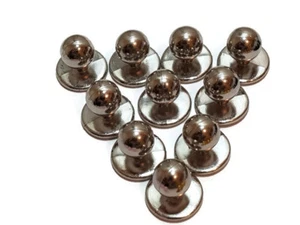 Chef Jacket Buttons Set X 10 Button Pack Silver New Spare Replacement Studs Cook - Picture 1 of 4