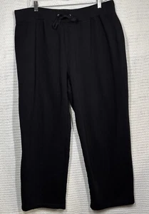 Made For Life Pull On Elastic Waist Black Sweat Pants Joggers Size 1XL - Picture 1 of 7