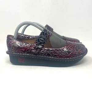 Alegria Paloma Wine Etched Comfort Shoes Red Womens 39 - Picture 1 of 9