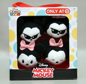 Disney Tsum Tsum Mickey and Minnie Mouse 4-pack Target Exclusive ~ Plush ~ New!
