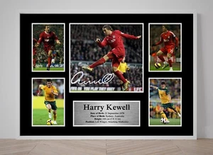Harry Kewell Liverpool FC & Socceroos Autographed Collage Photos Poster - Picture 1 of 9