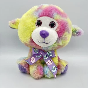 Oso de peluche de Pascua sentado - Abrazo y Luv colorido 10" - Feliz arco de Pascua - Imagen 1 de 6