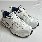 Nike Air Monarch Walking Shoe Men's Size 11 4e Eeee White Navy Blue Extra Wide