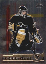 1999-00 Topps/OPC Chrome Penguins Hockey Card #33 Jean-Sebastien Aubin