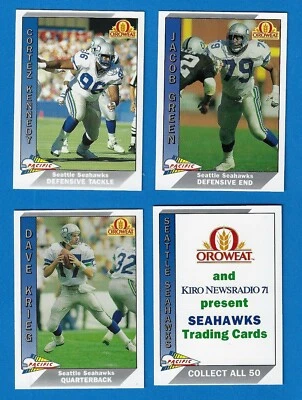 1991 Seattle Seahawks Orowheat Rare 20 Card "Starter" Team Set - Pacific Trading - Image 1 of 4