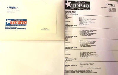 4/22/00 AMERICAN TOP 40 w/CASEY KASEM, MINT, NEVER OPENED, 4 HRS, 3 LDD/FEATURES - Image 1 of 4