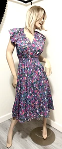 RAILS WOMEN'S AMELIA FLORAL MIDI DRESS MULTI COLOR SUMMER DRESS CASUAL DRESS   S - Picture 1 of 13