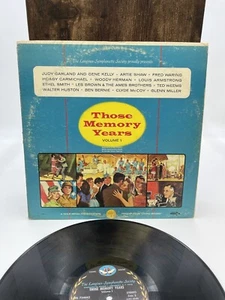 Those Memory Years Volume 1: Longines Symphonette Society LP Vinyl (Jazz) - Picture 1 of 3