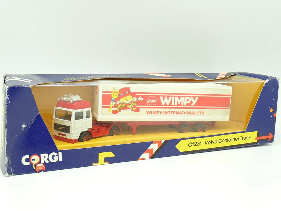 Camion Corgi 1/64 - Rimorchio Volvo Container Wimpy - Immagine 1 di 1