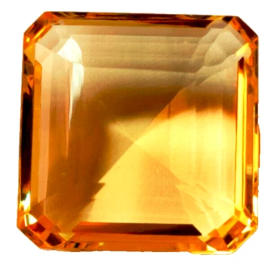AAA+ 81.00 Ct. Large Yellow Citrine Square Cut Loose Gemstone Gift @Best Price - Image 1 of 4