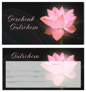50 x Geschenkgutscheine Gutschein Gutscheinkarten  Floristik Wellness Massage - Bild 1 von 4
