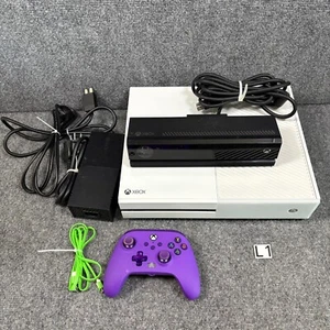 Xbox One 500 GB White Console Kinect 500GB Controller Cables 1540 Tested Works - Picture 1 of 16