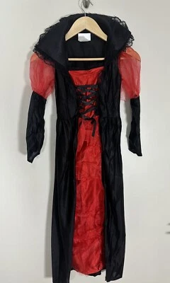 Regal Drácula Vampira Doncella Vestido Niñas 8 10 Niño Disfraz Renacimiento Gótico Foto 1 de 4