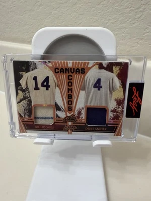 Camiseta deportiva Duke Snider y Gil Hodges 2023 combinaciones de lona hoja usada en el juego - RARA #/25 Foto 1 de 2