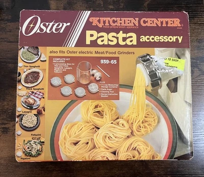 Vintage 1983 OSTER Kitchen Center Pasta Accessory 939-65 NOS New in Box w Extra  - Image 1 of 4