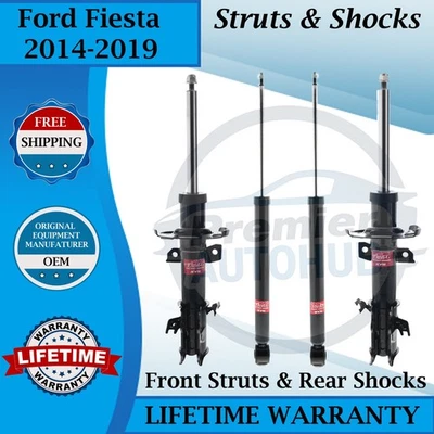 KYB OEM Front Struts & Rear Shocks For 2014-2019 Ford Fiesta Lifetime Warranty - Image 1 of 4