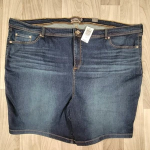 Pantaloncini Torrid taglie forti 30 Hydrosphere 8" cuciture interne vita media nuovi - Foto 1 di 12