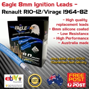 EAGLE 8mm Ignition Lead Kit Fit 4cyl Renault R10-12 Virage Carb OHV 1964-82 - Picture 1 of 4