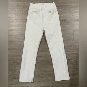 Mother High Waisted Ankle Rider Jeans Fairest of Them All White - Bild 1 von 9