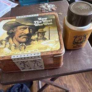 Brotdose - Vintage 1979 - Metall / Dose - HOW THE WEST WAS WON & THERMOSKANNE - SELTEN - Bild 1 von 24