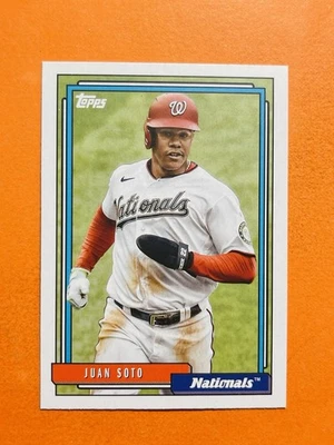 2021 Topps Update 1992 Redux Juan Soto #T92-49 Nationals - Image 1 of 2