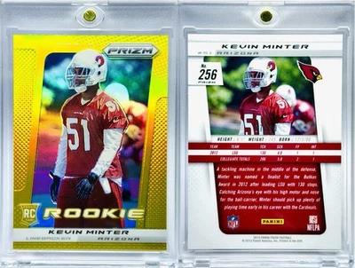 2013 Panini Prizm Kevin Minter RC Prizms Gold Rookie #7/10 Arizona Cardinals - Image 1 of 3