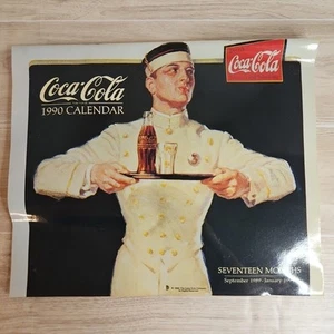 Vintage Coca-Cola 17 Month Calendar Sep. 1989 - Jan 1991 NOS - Picture 1 of 9