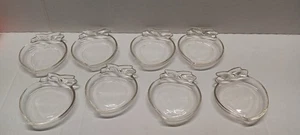 8 Platos de Melocotón Transparente Postres Ceniceros Condimentos Posavasos - Imagen 1 de 5