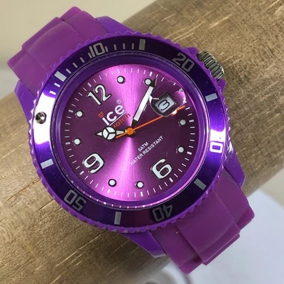 Ice-Watch Women Sport Forever All Purple Silicone Band Quartz 40mm Watch 7 1/2" - Image 1 of 4