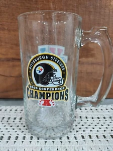 PITTSBURGH STEELERS 2005 CHAMPIONS SUPER BOWL XL 2006 GLASS MUG - Picture 1 of 7