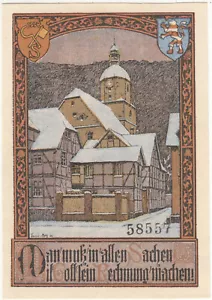 *NOTGELDSCHEIN*Bad Sooden / Werra*50 Pfg.*o.D.(1921)*Ansicht mit Kirche* - Bild 1 von 2