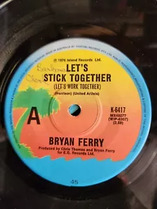 Bryan Ferry "Let's Stick Together" 1976 ISLAND Oz 7" 45rpm - Picture 1 of 2