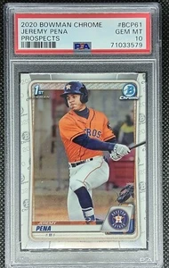 Jeremy Pena 2020 Bowman Chrome 1st Prospect PSA 10 Astros - Bild 1 von 2