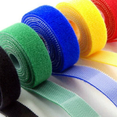 10/ 15/ 20mm Double Sided Hook and Loop Tape Fastener Cable Ties Straps - Image 1 of 3