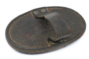 Herbert Brush Mfg Co. 1880s US Calvary Leather Horse Grooming Hand Brush - Bild 1 von 7