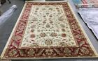 IVORY / RED 6' X 9' Stained Rug, Reduced Price 1172654414 LNH215A-6
