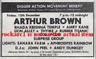 ARTHUR BROWN UK TIMELINE Advert - Richmond 12-Dec-1969 2x3 inches