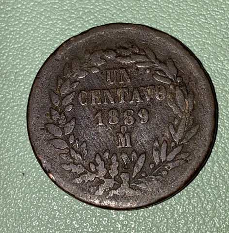 Mexico 1889 Mo - 1 Un Centavo - KM #391  - 2nd Republic Cover