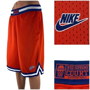 Nike Mens Medium Shorts Supreme Court Classic Hoops Basketball Orange Blue EUC - Picture 1 of 14