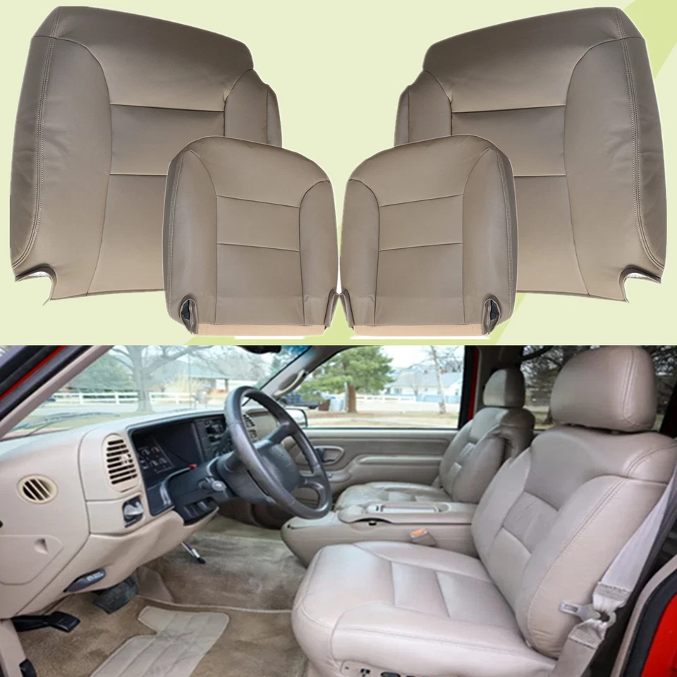 For 1995-1999 Chevy C/K1500 Silverado Suburban Front Bottom Top Seat Cover Tan - Изображение 1 из 4