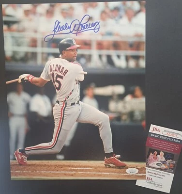 Sandy Alomar Jr Cleveland Indians Guardians Signed 11x14 Pic JSA Autograph Photo - Image 1 of 3