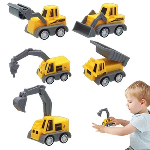 mini Construction Vehicles Toy Series Digger Dump Truck Tractor Trailer - Picture 1 of 11