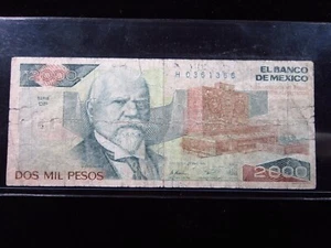 Mexiko 2000 Pesos 1989 Banco de México Weltbanknoten Geld H1366 - Bild 1 von 2