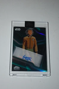 Jarek Yeager-Scott Lawrence-Auto-Star Wars Resistance Topps Chrome Black /99 - Picture 1 of 2