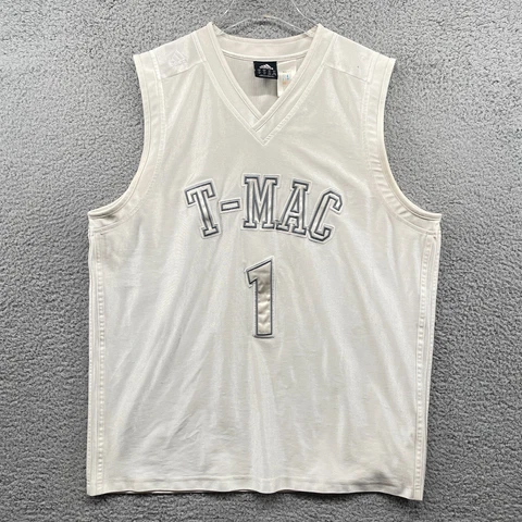 Tracy McGrady Basketball Jersey Adult XL Extra Large White T-Mac Adidas VTG Mens Cover