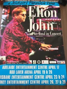 Pubblicità poster Elton John & His Band dall'Australia 2001-Un viaggio nel tempo - Foto 1 di 2